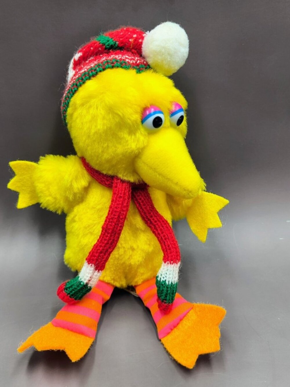 Vintage Sesame Street Big Bird Holiday Winter Best Friend Plush Applause 8"